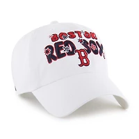 Casquette ajustable blanche « 47 Boston Red Sox Flower Power Clean Up » pour femme