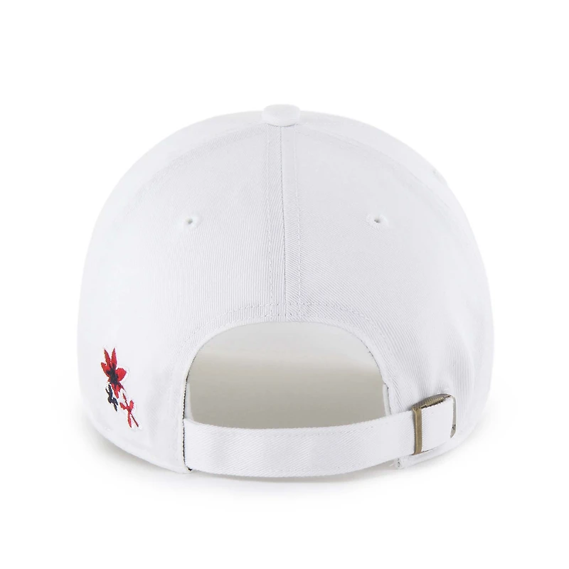 Casquette ajustable blanche « 47 Boston Red Sox Flower Power Clean Up » pour femme