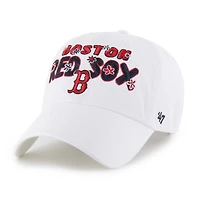 Casquette ajustable blanche « 47 Boston Red Sox Flower Power Clean Up » pour femme