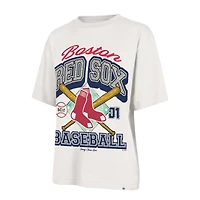 Women's '47 x Stoney Clover Lane Sand Boston Red Sox Crossover Base Foundation T-Shirt