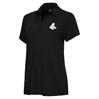 Women's Antigua Black Boston Red Sox Era Polo