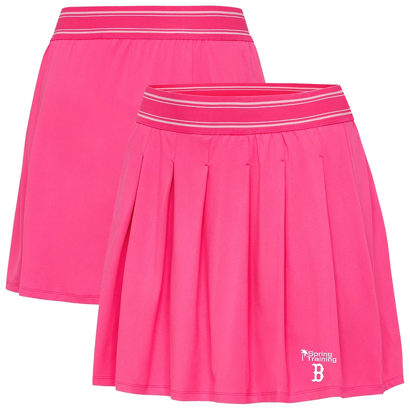 Jupe-short rétro Antigua rose pour femme, motif Boston Red Sox, entraînement de printemps