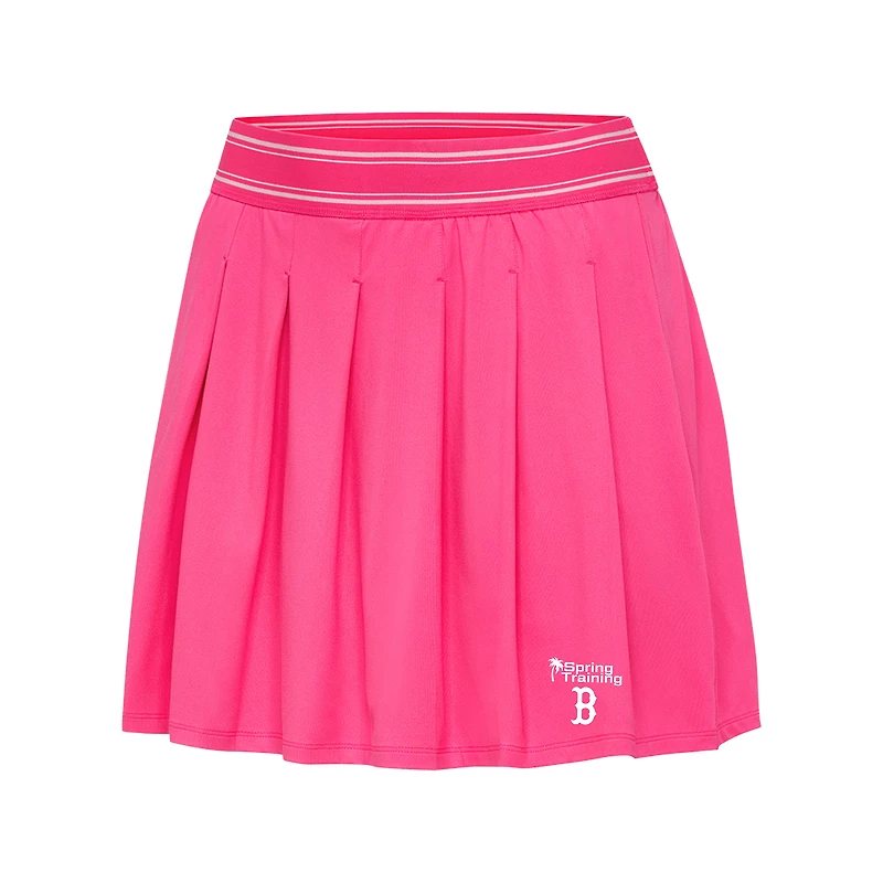 Jupe-short rétro Antigua rose pour femme, motif Boston Red Sox, entraînement de printemps
