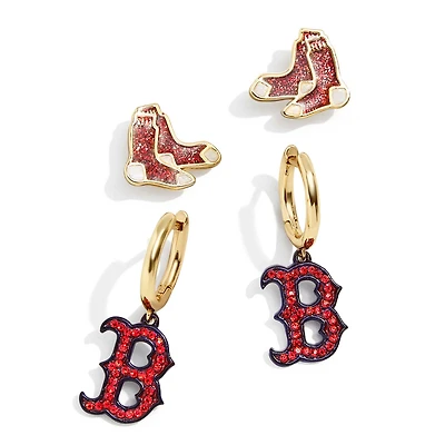 Ensemble de boucles d'oreilles pour femme BaubleBar Boston Red Sox Team