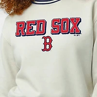 Women's Champion  Cream Boston Red Sox Reverse Weave Sweatshirt