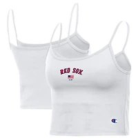 Women's Champion White Boston Red Sox America Scoop Tank Top