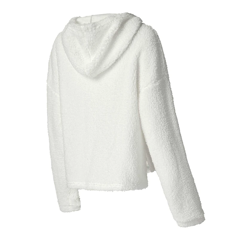 Concepts Sport Cream Boston Red Sox Ensemble de nuit avec haut à capuche et short moelleux pour femme