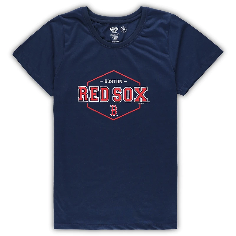 Ensemble de nuit avec écusson Concepts Sport pour femmes, bleu marine/rouge Boston Red Sox, taille plus