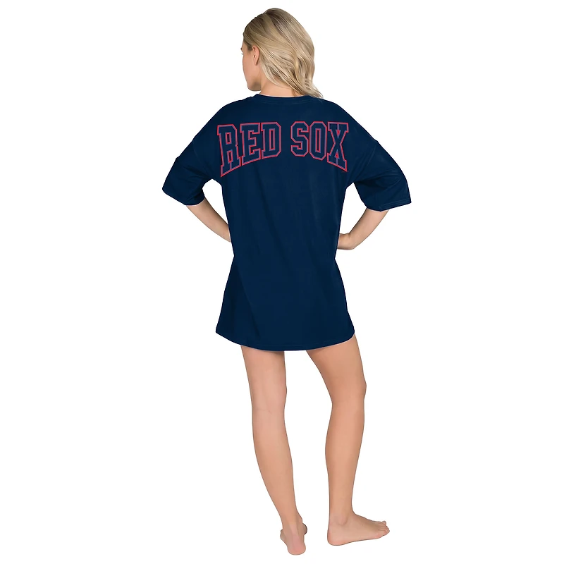 Women's Concepts Sport  Navy Boston Red Sox Mosaic Knit Nightdress
