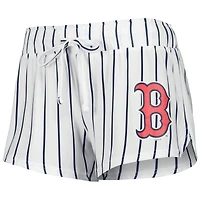 Women's Concepts Sport White Boston Red Sox Reel Pinstripe Tank Top & Shorts Sleep Set