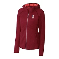 Sweat à capuche zippé en tricot pour femme, motif Cardinal des Red Sox de Boston, avec logo Americana Mainsail