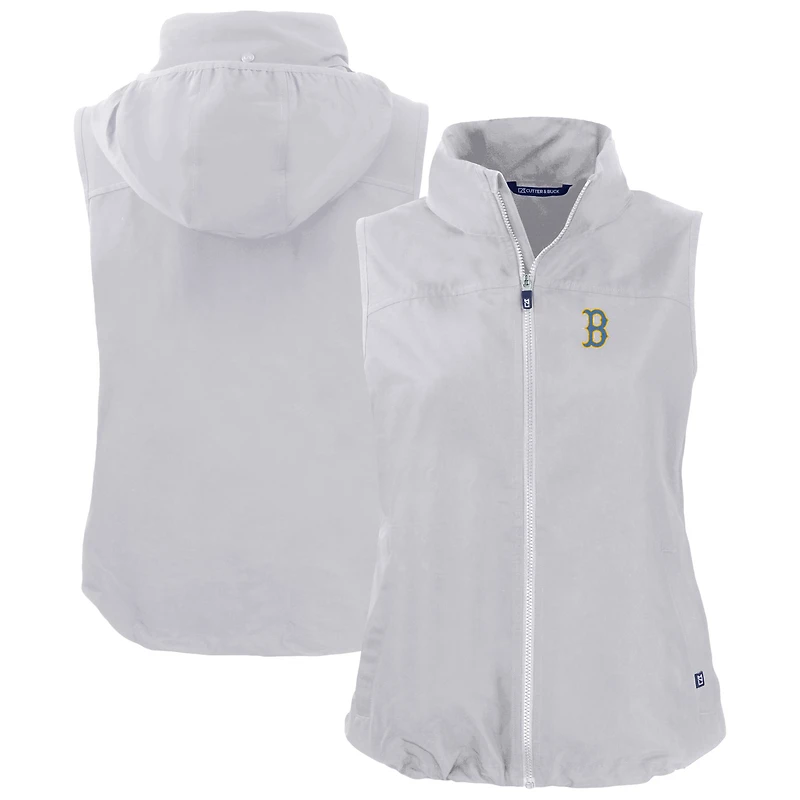 Gilet zippé écologique recyclé City Connect Charter des Boston Red Sox pour femme, gris Cutter & Buck