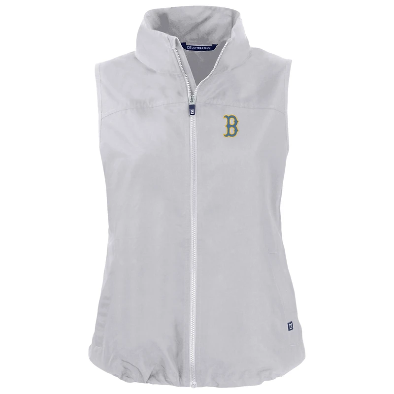 Gilet zippé écologique recyclé City Connect Charter des Boston Red Sox pour femme, gris Cutter & Buck