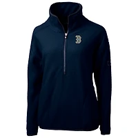 Veste demi-zippée en sherpa écologique City Connect Cascade pour femme, bleu marine, Cutter & Buck, Boston Red Sox