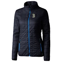 Doudoune isolante entièrement zippée PrimaLoft Eco Rainier pour femme, bleu marine, des Boston Red Sox City Connect Cutter & Buck