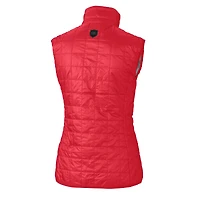 Gilet matelassé isolant entièrement zippé PrimaLoft pour femme avec logo Americana et Boston Red Sox de Cutter & Buck rouge