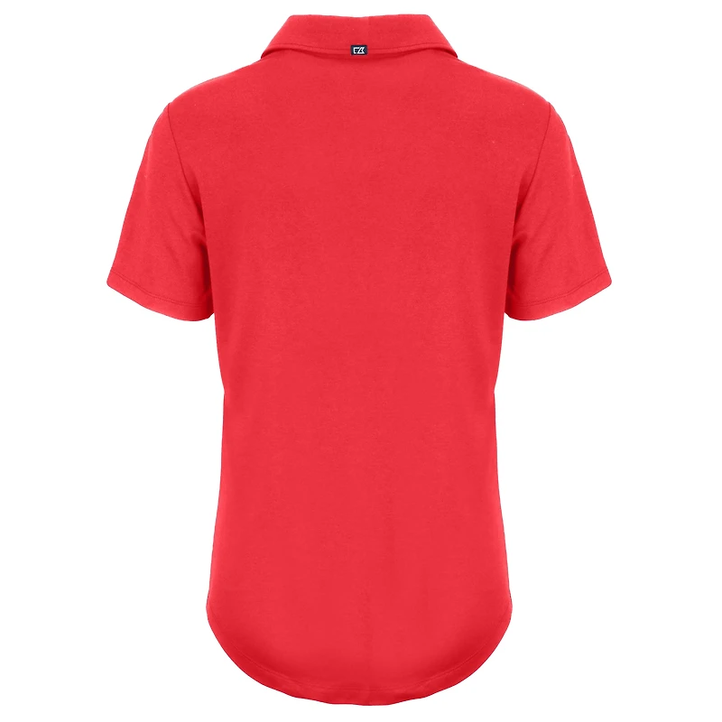 Polo Cutter & Buck rouge Boston Red Sox Coastline Epic Comfort Eco Recycled pour femme