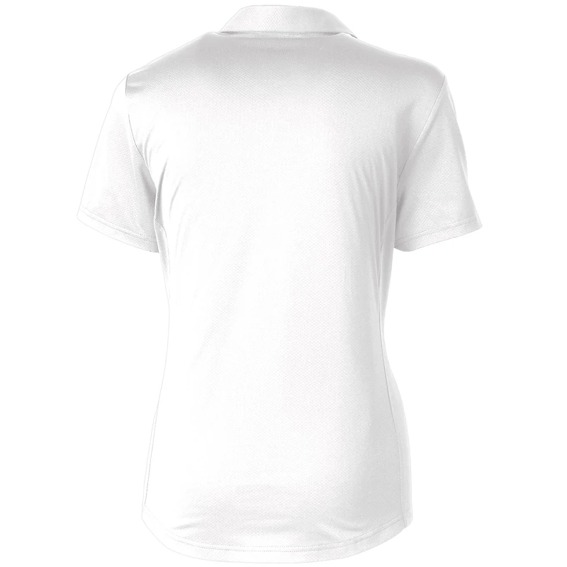 Women's Cutter & Buck White Boston Red Sox Prospect Textured Stretch Polo