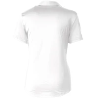 Women's Cutter & Buck White Boston Red Sox Prospect Textured Stretch Polo