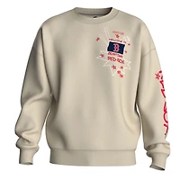 Women's Fanatics  Beige Boston Red Sox Graffiti Fleece Sweatshirt