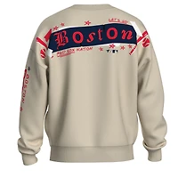 Women's Fanatics  Beige Boston Red Sox Graffiti Fleece Sweatshirt