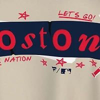 Sweat-shirt polaire beige à graffiti Boston Red Sox pour femme de Fanatics