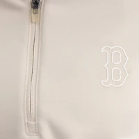 Pull oversize à demi-zip en mélange de trois matières, gris Boston Red Sox, la marque Fanatics, pour femme
