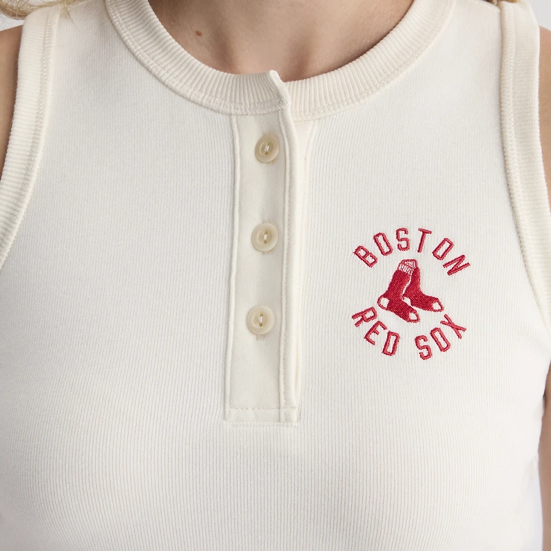 Women's Fanatics Bisque Boston Red Sox Iconic Ribbed Knit Tank