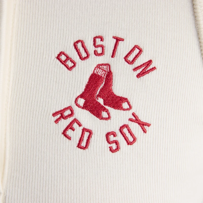 Women's Fanatics Bisque Boston Red Sox Iconic Ribbed Knit Tank