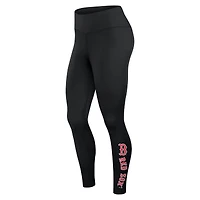 Legging noir Fanatics pour femmes des Red Sox avec mot-symbole