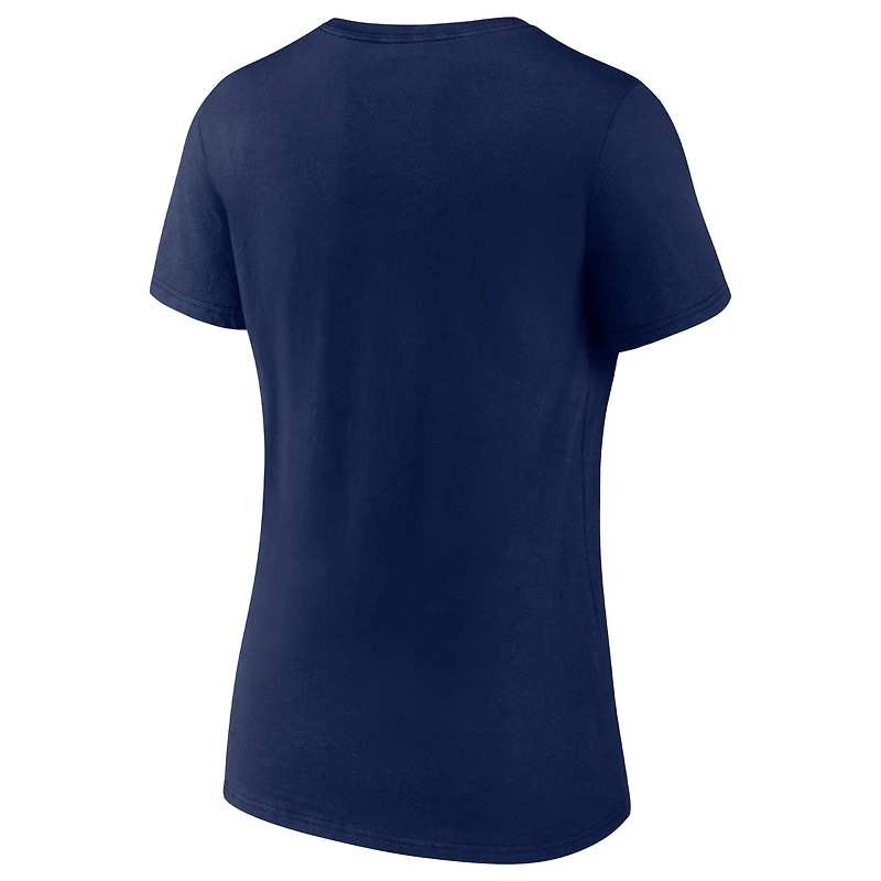 T-shirt à col en V graphique Fanatics David Ortiz pour femmes, bleu marine, Boston Red Sox, Big Papi