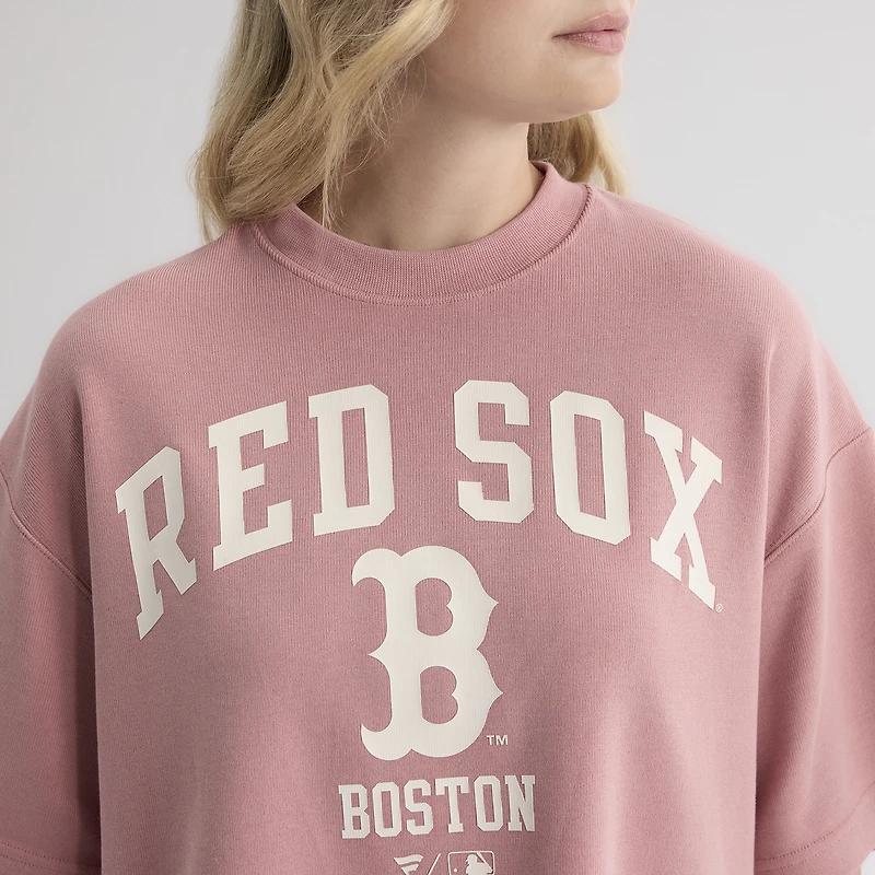 Women's Fanatics Faded Rose Boston Red Sox Iconic Boxy T-Shirt