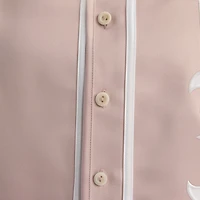 Haut de baseball en satin rose délavé Boston Red Sox pour femme, modèle emblématique à boutons, la marque Fanatics.