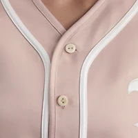 Women's Fanatics Faded Rose Boston Red Sox Iconic Full-Button Satin Baseball Top