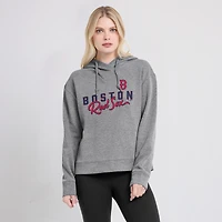 Women's Fanatics Heather Gray Boston Red Sox Script Favorite Lightweight Pullover Hoodie