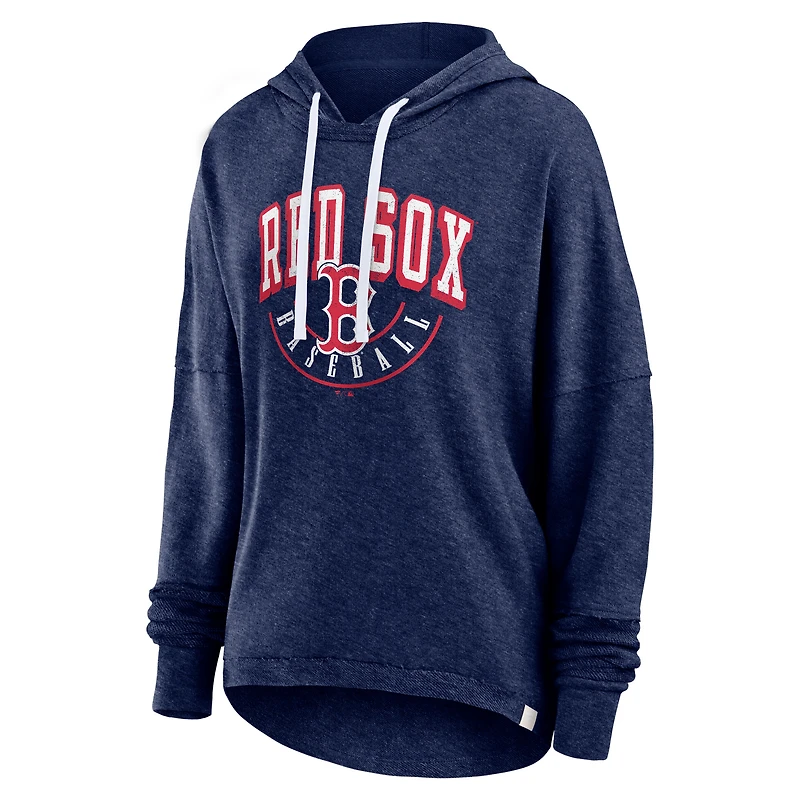 Sweat à capuche Luxe Fanatics Heather Navy Boston Red Sox pour femmes