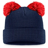 Women's Fanatics Navy/Red Boston Red Sox Double Pom Cuffed Knit Hat