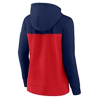 Veste à capuche entièrement zippée Fanatics pour femmes bleu marine/rouge Boston Red Sox Take The Field