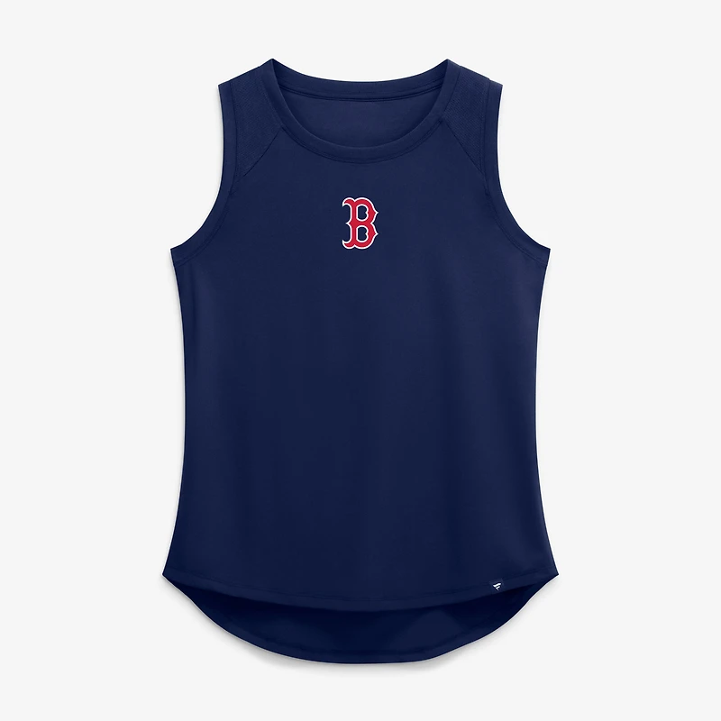 Débardeur de performance Fanatics bleu marine Boston Red Sox pour femme, dos en maille drapée