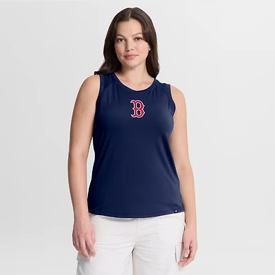 Women's Fanatics Navy Boston Red Sox Draped Mesh Back Performance Tank Top