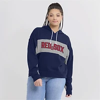 Sweat à capuche rempli de feuilles statistiques Fanatics pour femmes, bleu marine