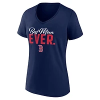 Women's Fanatics Navy Boston Red Sox Mother's Day V-Neck T-Shirt