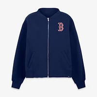 Veste zippée surdimensionnée Rage Against bleu marine Boston Red Sox pour femme de Fanatics