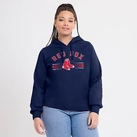 Women's Fanatics Navy Boston Red Sox Perfect Play Raglan Pullover Hoodie