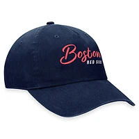 Casquette réglable Fanatics Navy Boston Red Sox Script pour femmes
