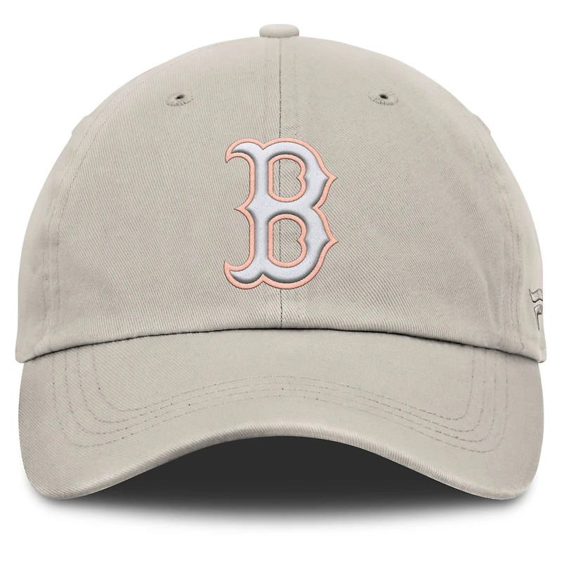 Women's Fanatics Oatmeal Boston Red Sox Striker Canvas Adjustable Hat