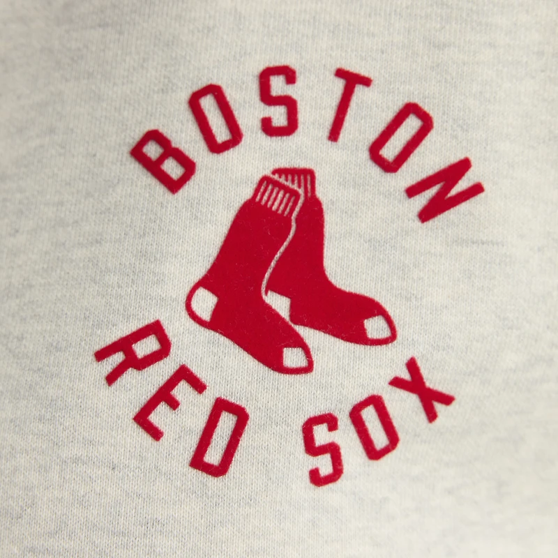 Women's Fanatics Oatmeal Heather Boston Red Sox Iconic Terry Quarter-Zip Sweatshirt