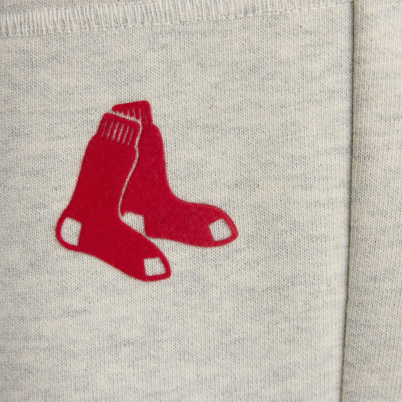 Women's Fanatics Oatmeal Heather Boston Red Sox Iconic Terry Track Pants