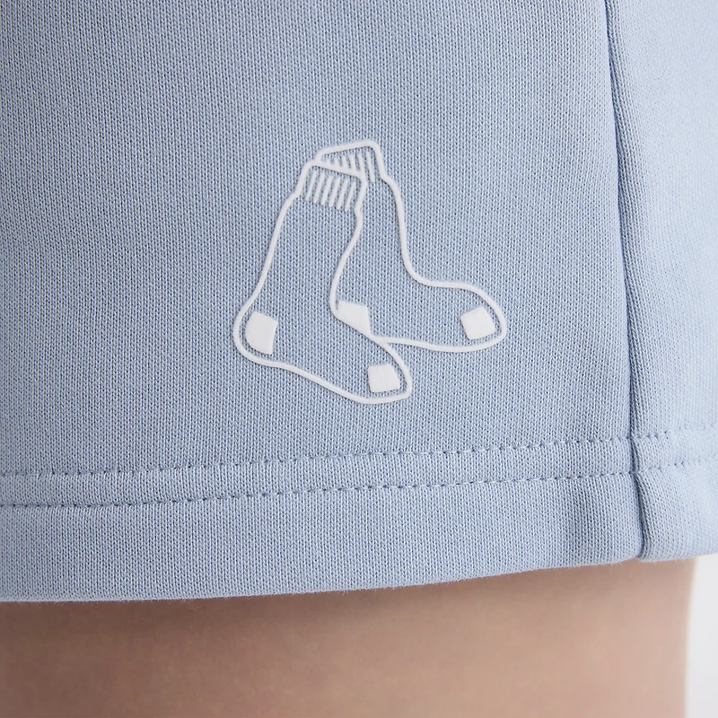 Women's Fanatics Sky Blue Boston Red Sox Iconic Terry Track Shorts