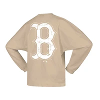 Sweat-shirt en polaire de marque Fanatics Tan Boston Red Sox pour femmes
